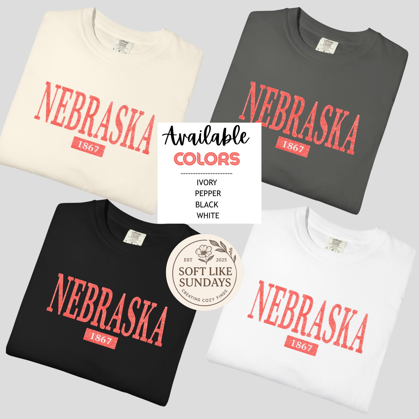 Nebraska Vintage Comfort Tee