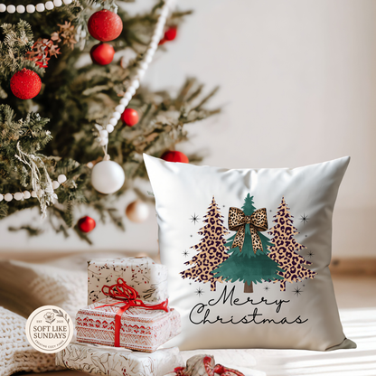 Leopard Trees Christmas Pillow