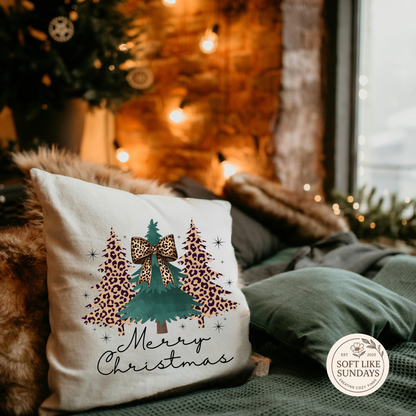 Leopard Trees Christmas Pillow